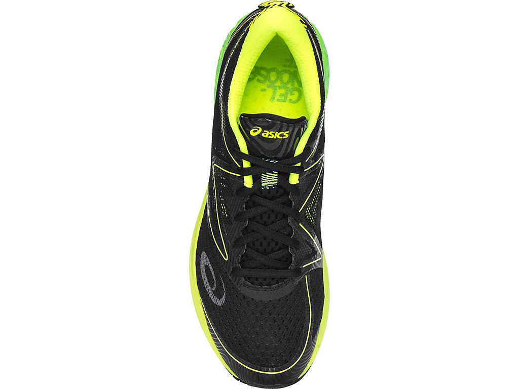 Asics Noosa Ff Running Shoes For Men Black/Green/Yellow 418AVFAS