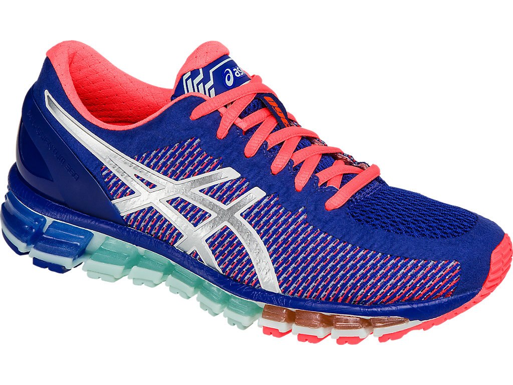 Asics Gel-Quantum 360 Running Shoes For Women Blue/White/Coral 419ROMKY