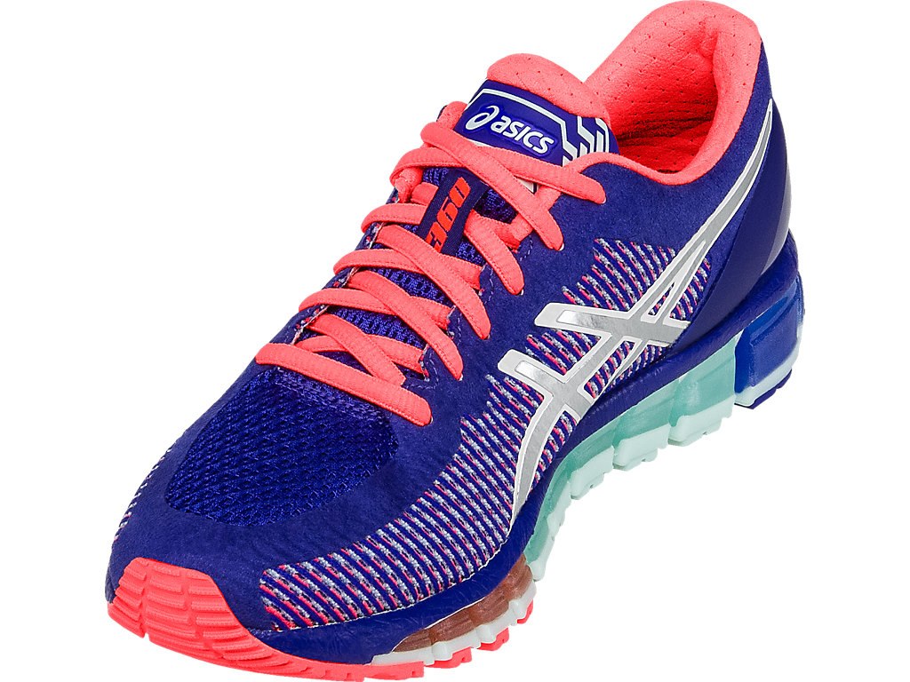 Asics Gel-Quantum 360 Running Shoes For Women Blue/White/Coral 419ROMKY