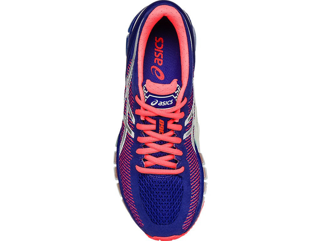 Asics Gel-Quantum 360 Running Shoes For Women Blue/White/Coral 419ROMKY