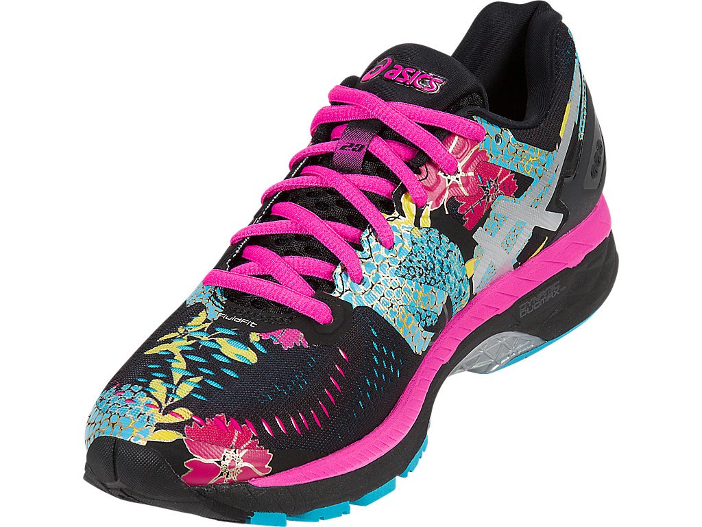 Asics Gel-Kayano 23 Running Shoes For Women Black/Silver/Pink 420OVGTR