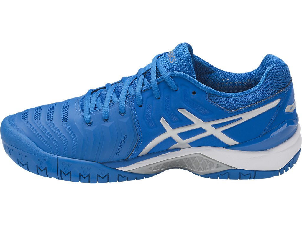 Asics Gel-Resolution 7 Tennis Shoes For Men Blue/Silver/White 430OLBZW