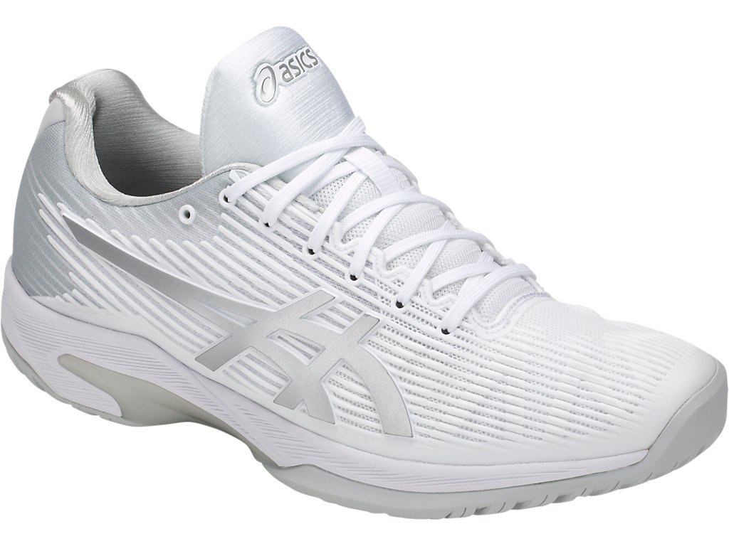Asics Solution Speed Ff Tennis Shoes For Men White/Silver 433UFFVN