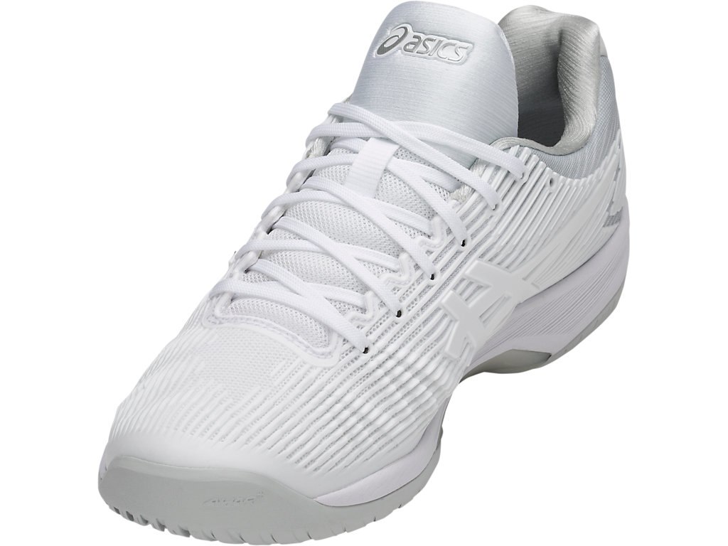 Asics Solution Speed Ff Tennis Shoes For Men White/Silver 433UFFVN