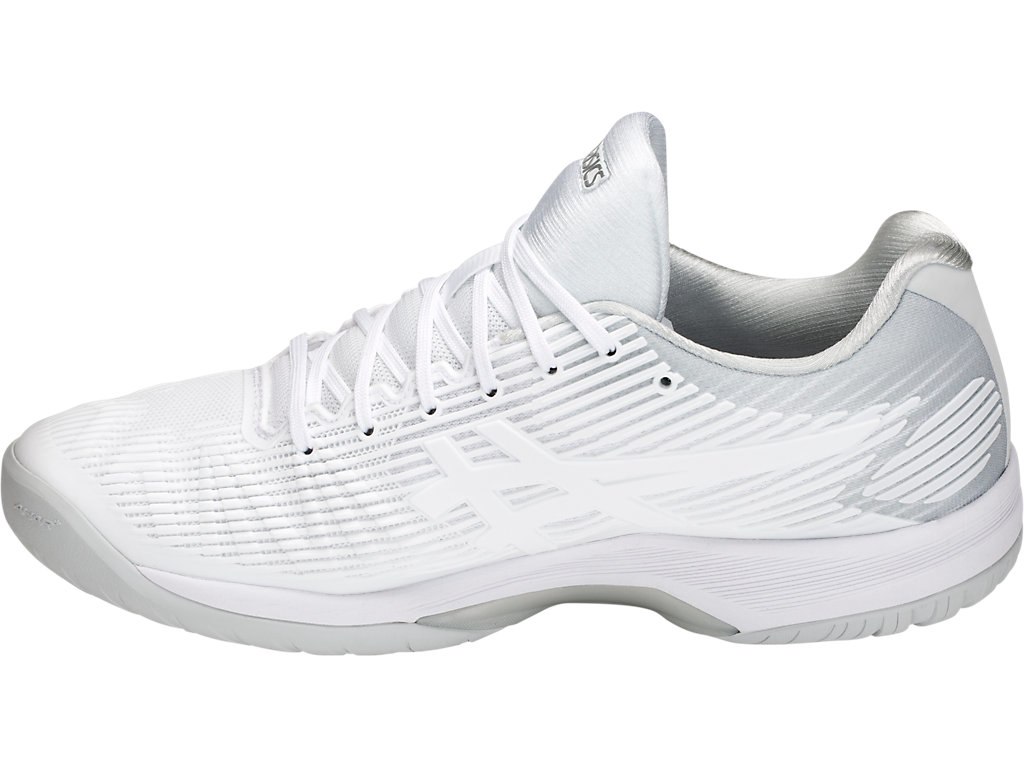 Asics Solution Speed Ff Tennis Shoes For Men White/Silver 433UFFVN