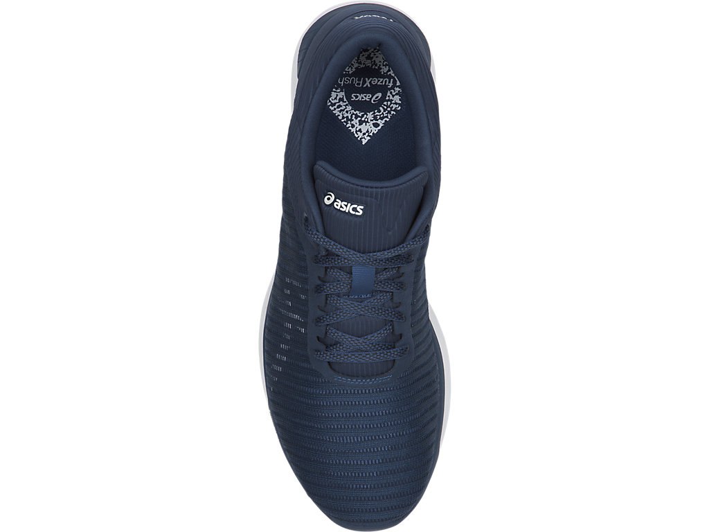 Asics Fuzex Rush Running Shoes For Men Dark Blue/White/Blue 460JUDVQ