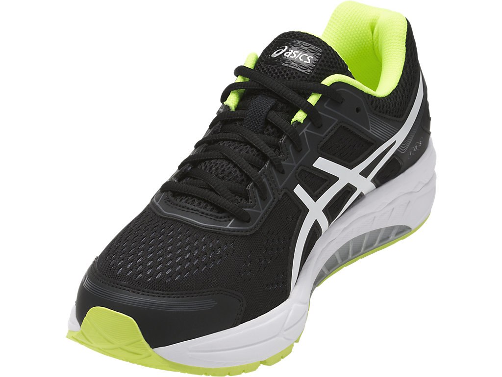 Asics Gel-Fortitude 7 Running Shoes For Men Black/White/Yellow 466SYFXS