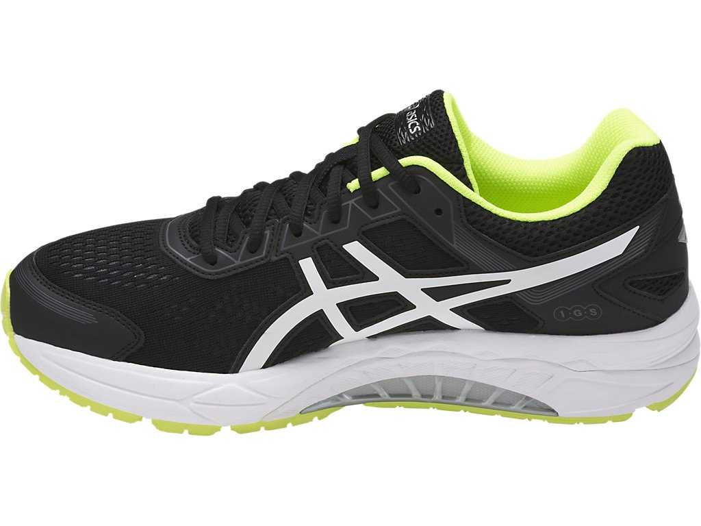 Asics Gel-Fortitude 7 Running Shoes For Men Black/White/Yellow 466SYFXS
