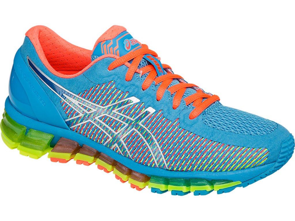 Asics Gel-Quantum 360 Running Shoes For Women Light Turquoise/White/Coral 470ITEIS