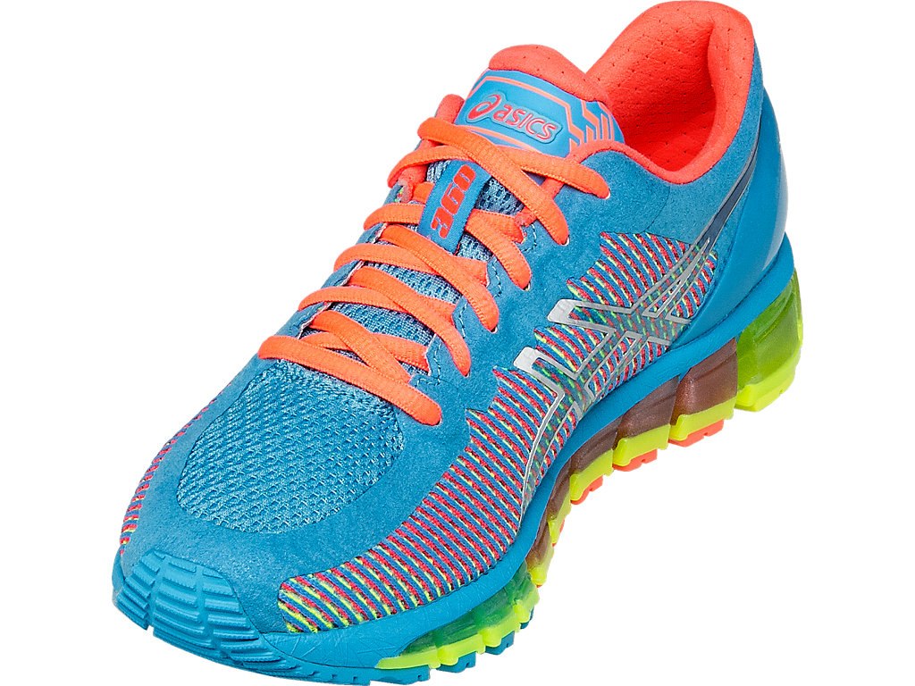 Asics Gel-Quantum 360 Running Shoes For Women Light Turquoise/White/Coral 470ITEIS