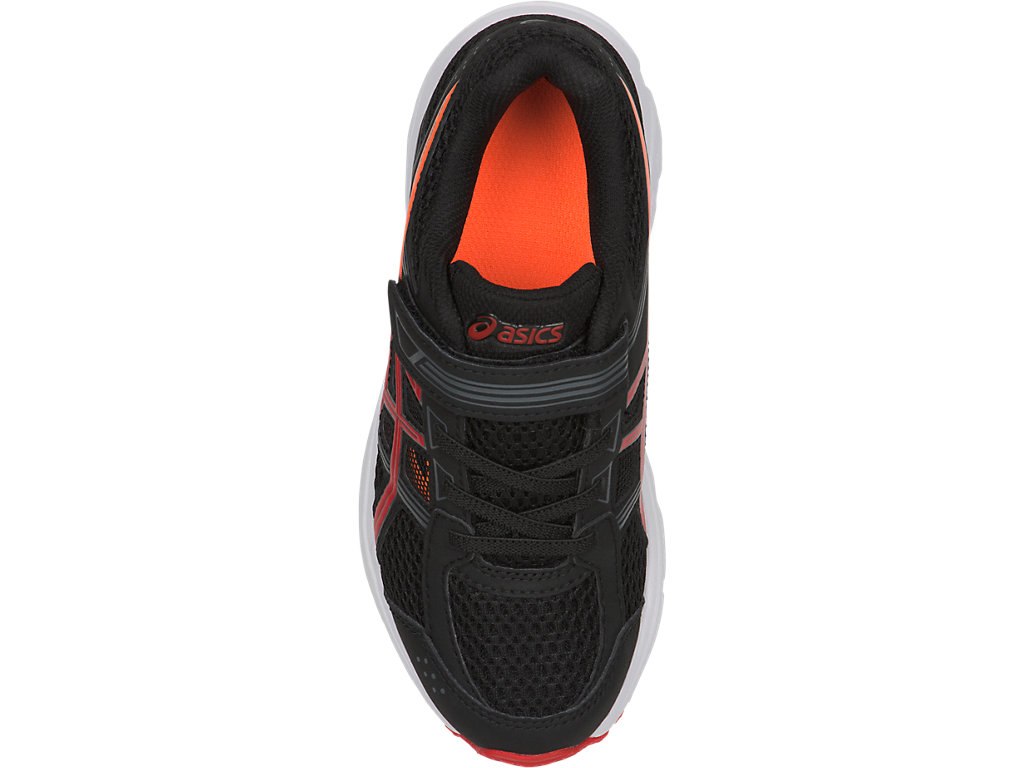 Asics Pre-Contend 4 Ps Running Shoes For Kids Black/Red/Orange 471YZNHK