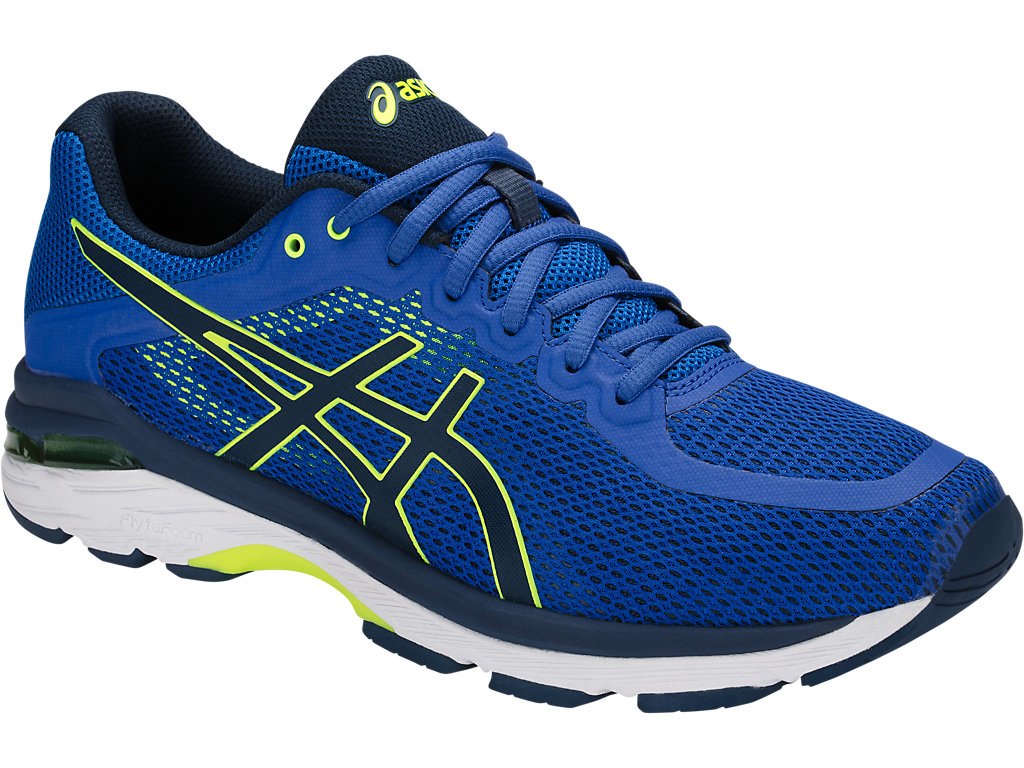 Asics Gel-Pursue Running Shoes For Men Blue/Dark Blue/Yellow 477EOBFR