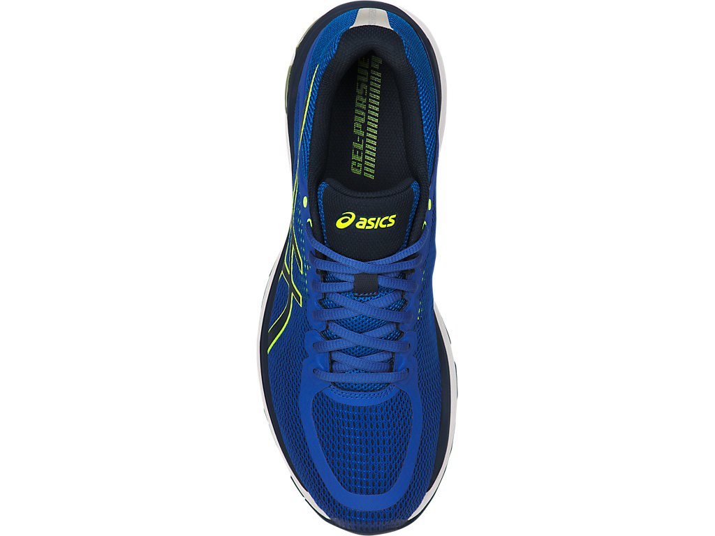 Asics Gel-Pursue Running Shoes For Men Blue/Dark Blue/Yellow 477EOBFR
