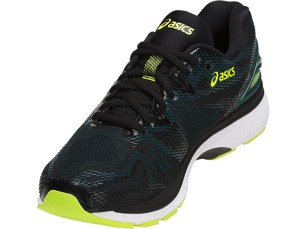 Asics Gel-Nimbus 20 Running Shoes For Men Black/Light Green 478GRXCD