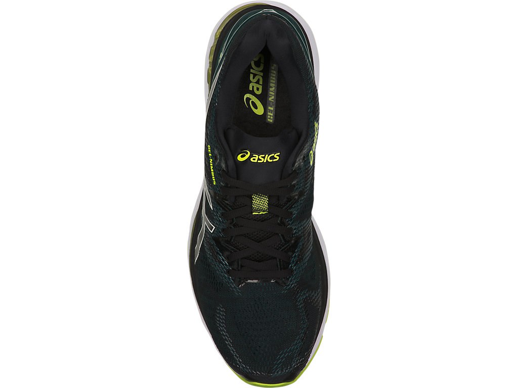 Asics Gel-Nimbus 20 Running Shoes For Men Black/Light Green 478GRXCD