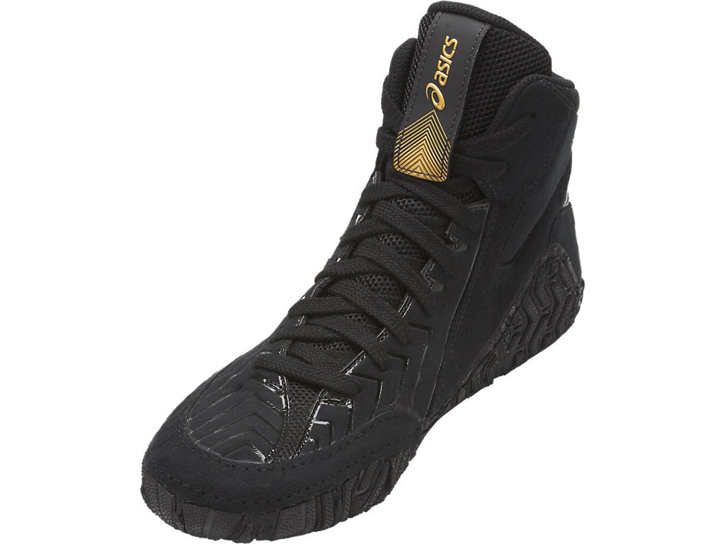 Asics Aggressor 3 Shoes For Men Black/Gold 496YIUNZ