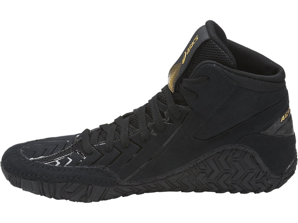 Asics Aggressor 3 Shoes For Men Black/Gold 496YIUNZ