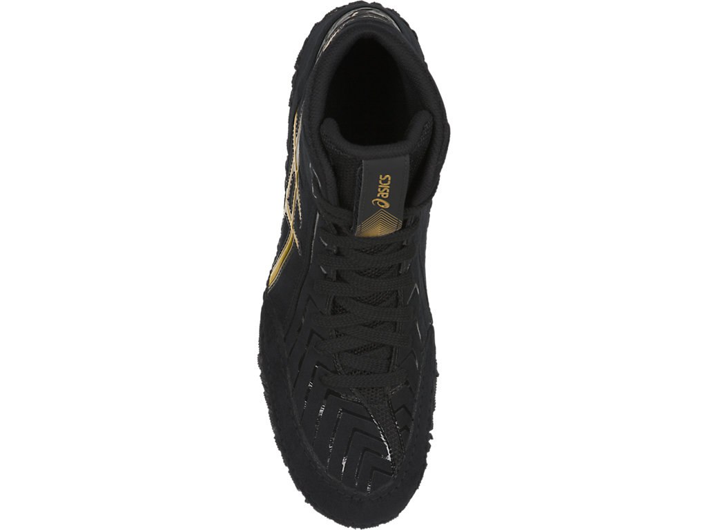 Asics Aggressor 3 Shoes For Men Black/Gold 496YIUNZ