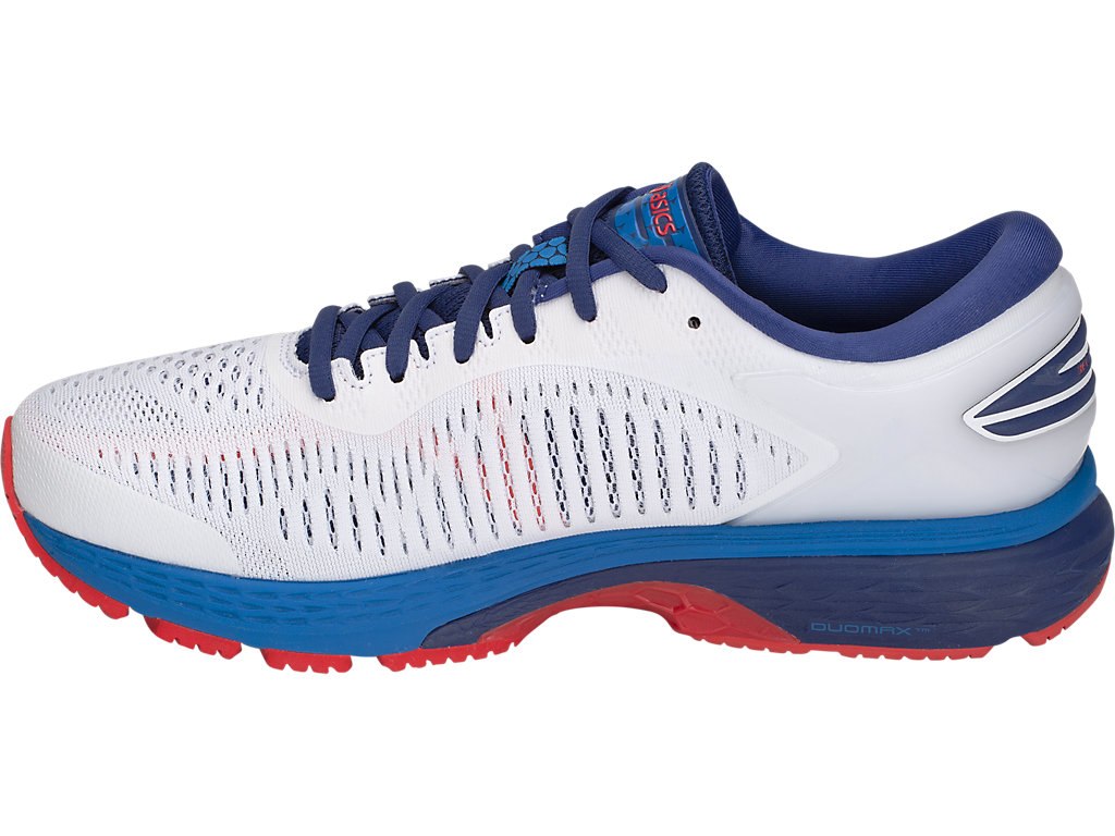 Asics Gel-Kayano 25 Running Shoes For Men White/Blue 500NNGKP