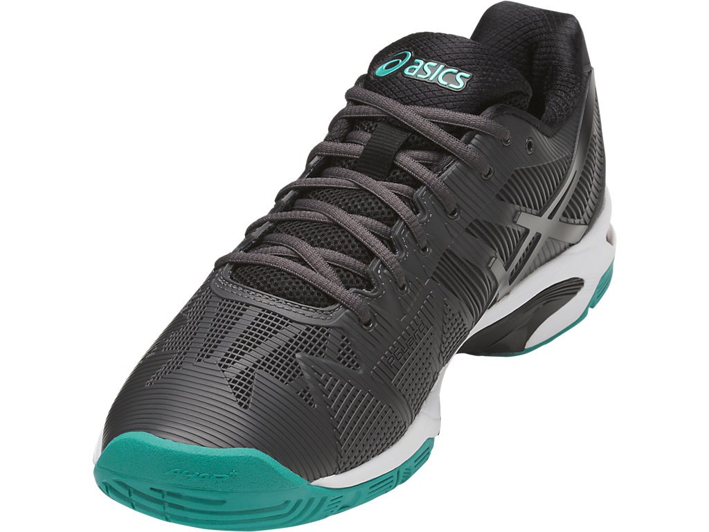 Asics Gel-Solution Speed 3 Tennis Shoes For Men Dark Grey/Black 502GNSKK