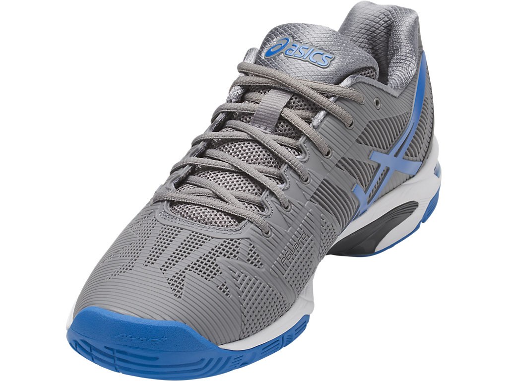 Asics Gel-Solution Speed 3 Tennis Shoes For Men Grey/Blue/White 515UKBJA