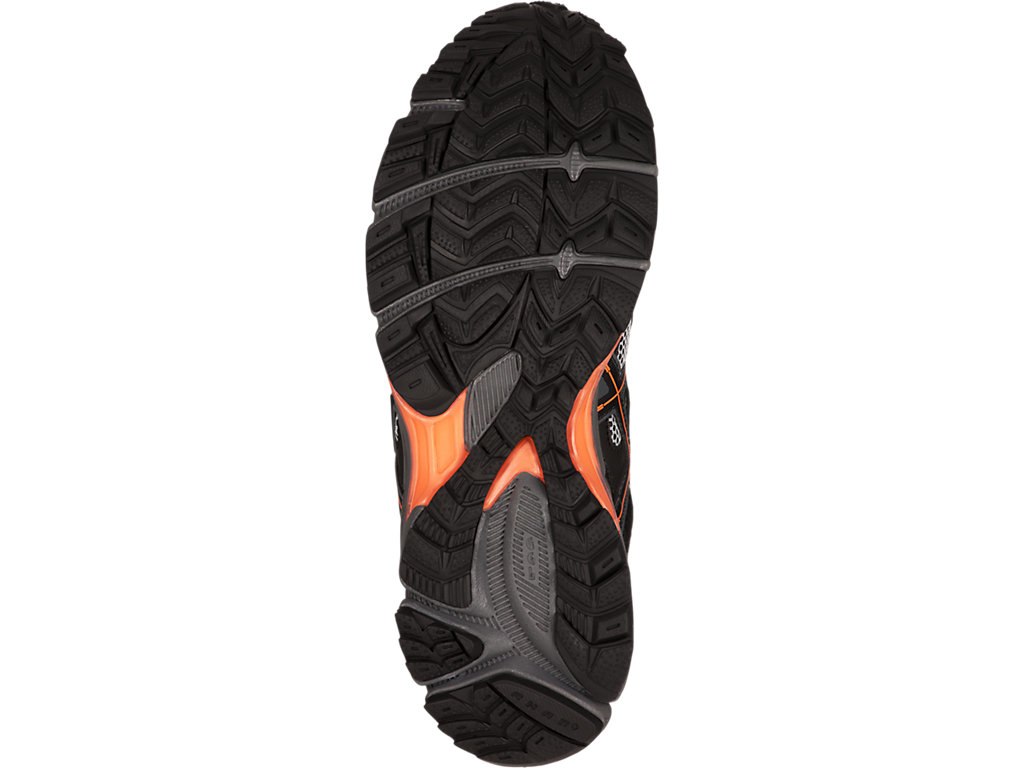 Asics Gel-Kahana 8 Running Shoes For Men Black/Orange/Dark Grey 517OUNIF