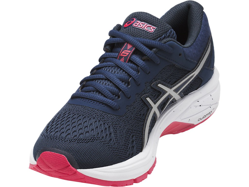 Asics Gt-1000 6 Running Shoes For Women Blue/Silver/Red 525XHFVB