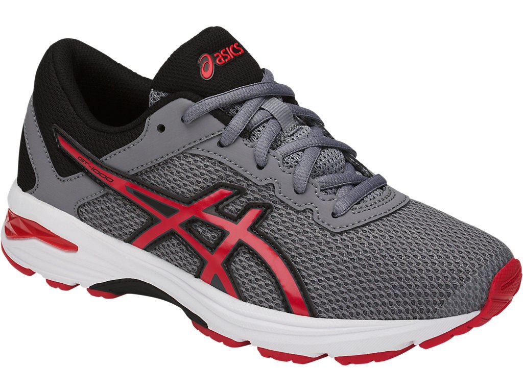 Asics Gt-1000 6 Running Shoes For Kids Grey/Red/Black 528CNIZG