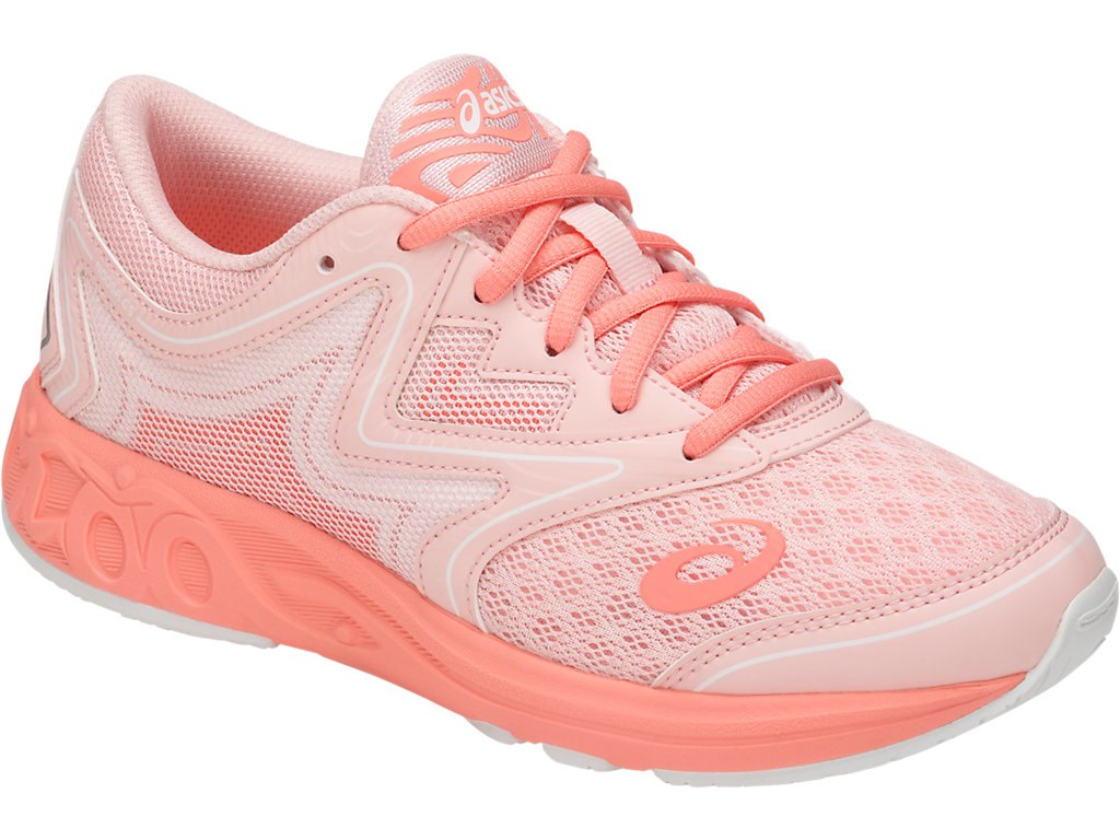 Asics Noosa Running Shoes For Kids Grey Pink/White 532QECMO