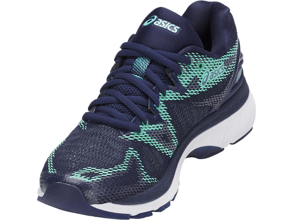 Asics Gel-Nimbus 20 Running Shoes For Women Indigo Blue/Indigo Blue/Green 534QGQIQ