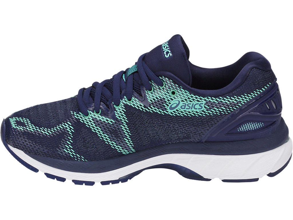 Asics Gel-Nimbus 20 Running Shoes For Women Indigo Blue/Indigo Blue/Green 534QGQIQ