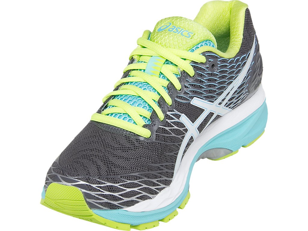 Asics Gel-Nimbus 18 Running Shoes For Women Titanium/White/Turquoise 536AWIFC