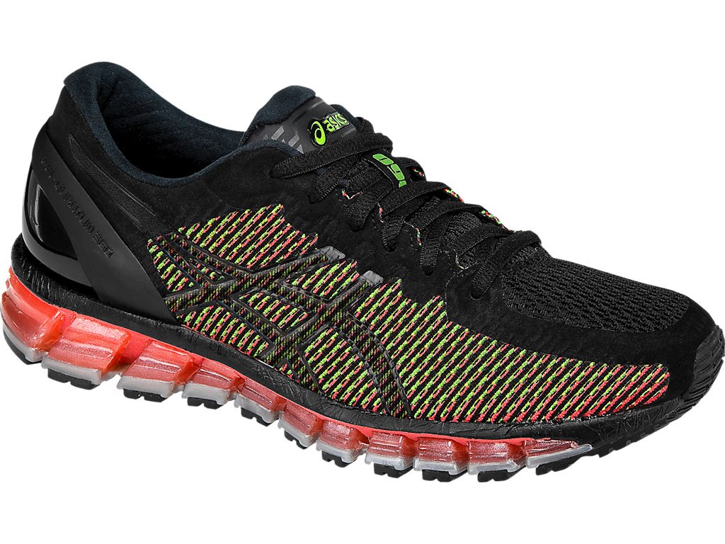 Asics Gel-Quantum 360 Running Shoes For Women Black/White/Green 538HVLWO