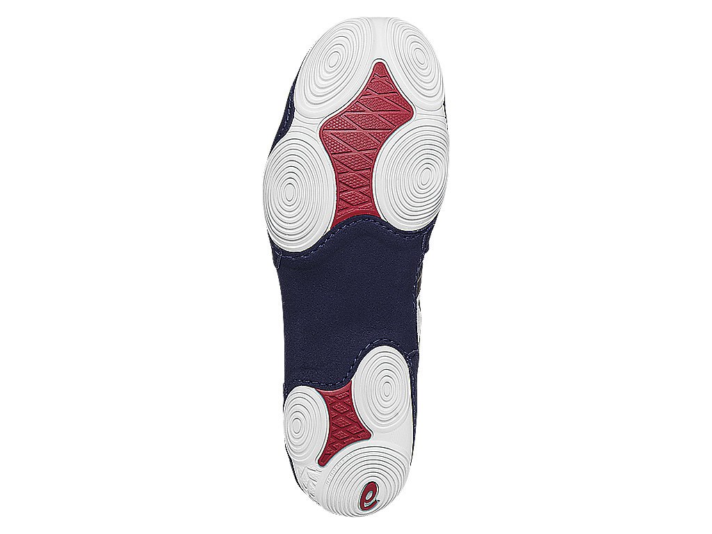 Asics Jb Elite Wrestling Shoes For Men White/Navy/Red 538NXKJT