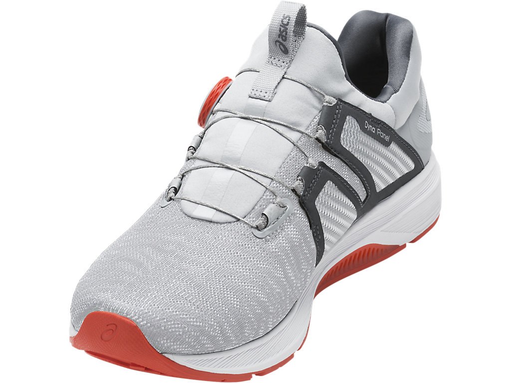 Asics Dynamis Running Shoes For Men Grey/Dark Grey/White 539UTQGD