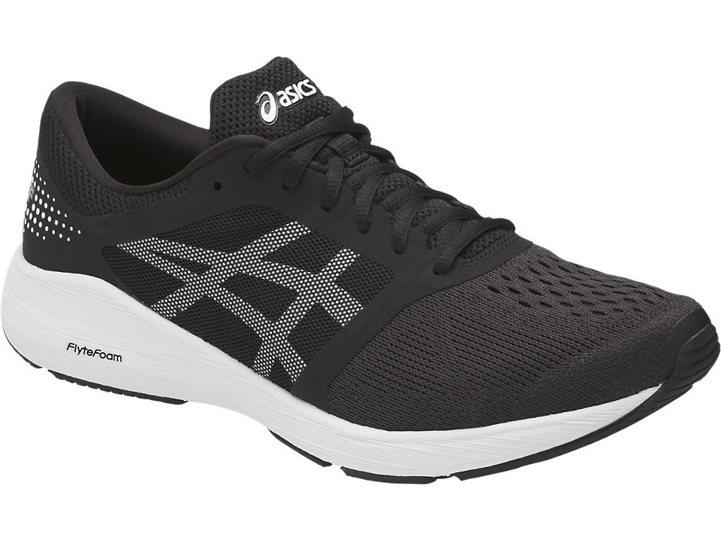 Asics Roadhawk Ff Running Shoes For Men Black/White/Silver 543GLGVN