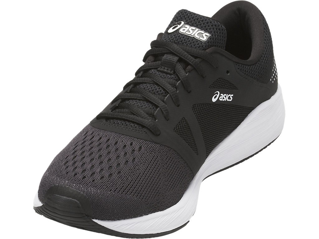 Asics Roadhawk Ff Running Shoes For Men Black/White/Silver 543GLGVN
