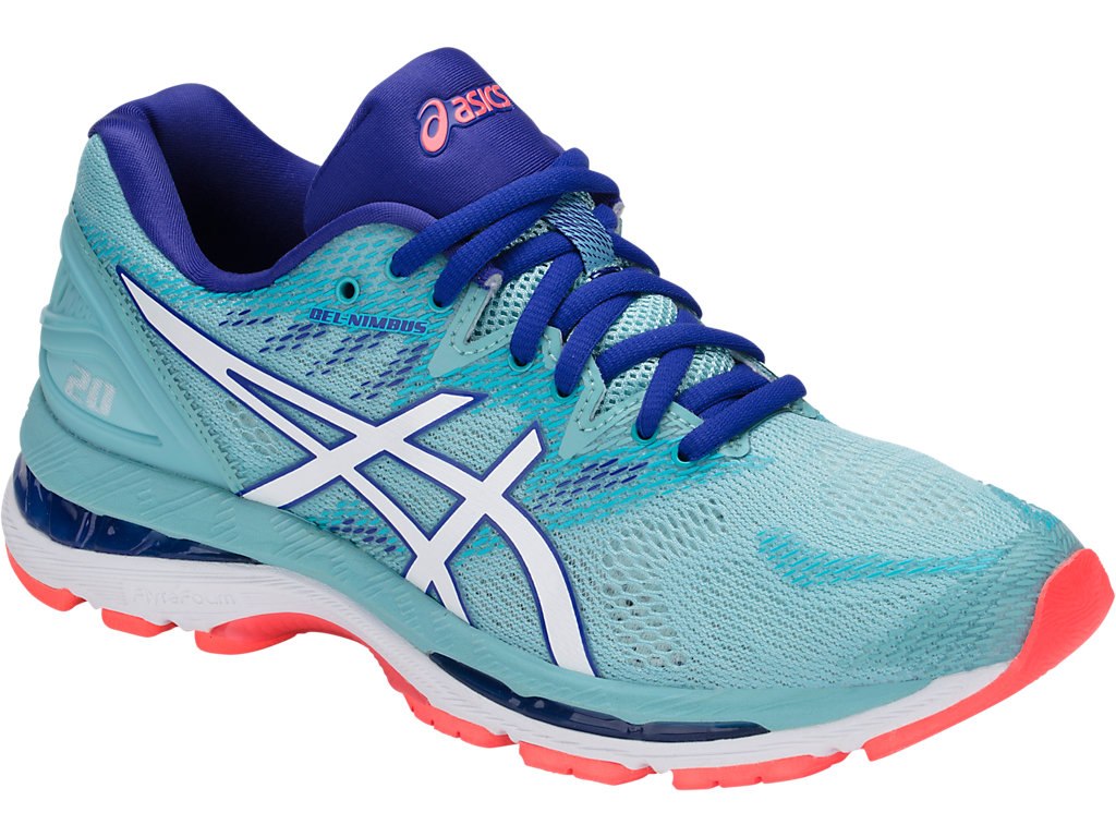 Asics Gel-Nimbus 20 Running Shoes For Women Blue/White/Blue 544PTVDF