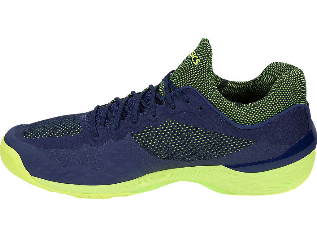 Asics Court Ff Tennis Shoes For Men Indigo Blue/Yellow 554TLZVP