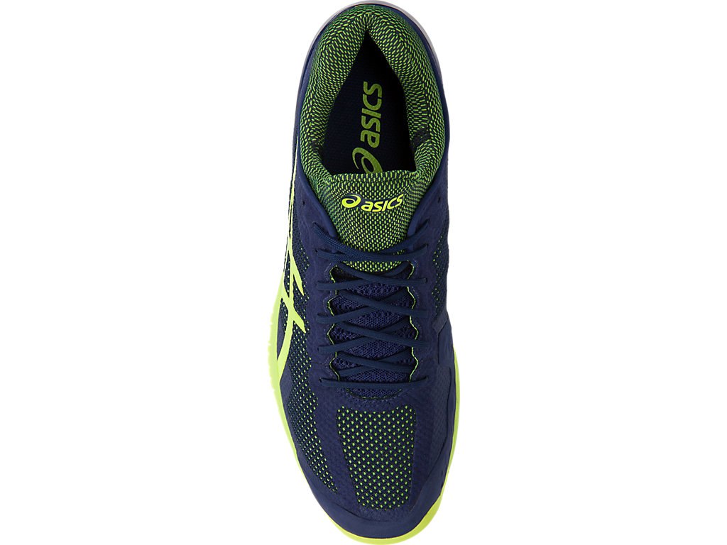 Asics Court Ff Tennis Shoes For Men Indigo Blue/Yellow 554TLZVP