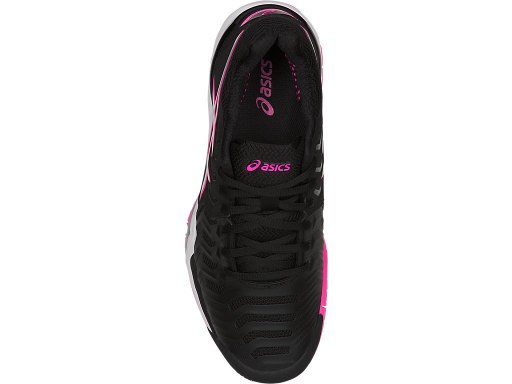Asics Gel-Resolution 7 Tennis Shoes For Women Black/Silver/Pink 558GBNVV