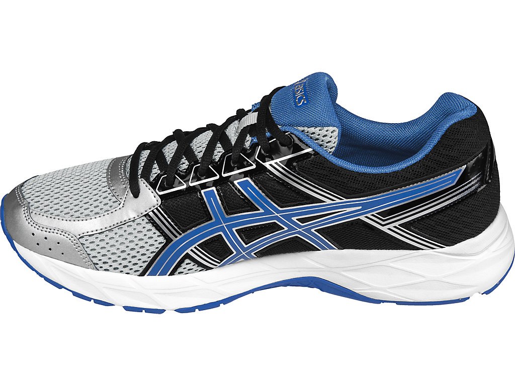 Asics Gel-Contend 4 Running Shoes For Men Silver/Blue/Black 560YUGBI