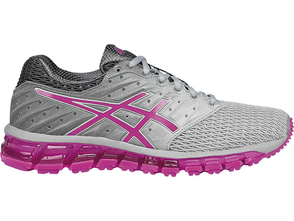 Asics GelQuantum 180 Running Shoes For Women Grey/Pink/Dark Grey 563HOPWT [563HOPWT] 82.42