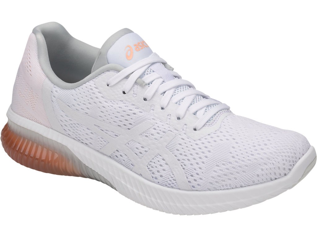 Asics Gel-Kenun Mx Running Shoes For Women White/Apricot 564ZRGET