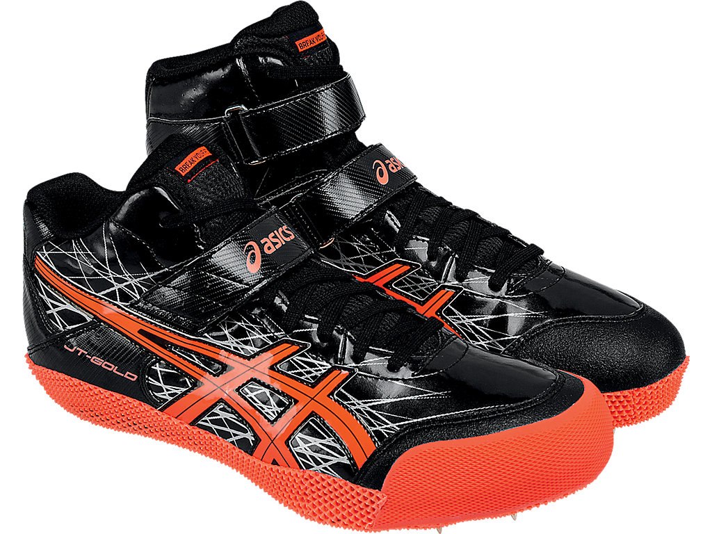 Asics Javelin Pro Shoes For Men Black/Coral/Silver 568ZRDLM