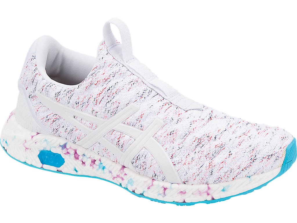 Asics Hypergel-Kenzen Running Shoes For Women White/Light Turquoise/Purple 585WKSTL