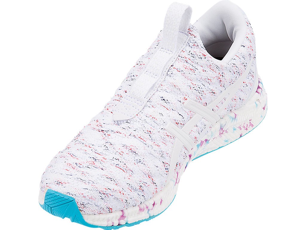 Asics Hypergel-Kenzen Running Shoes For Women White/Light Turquoise/Purple 585WKSTL