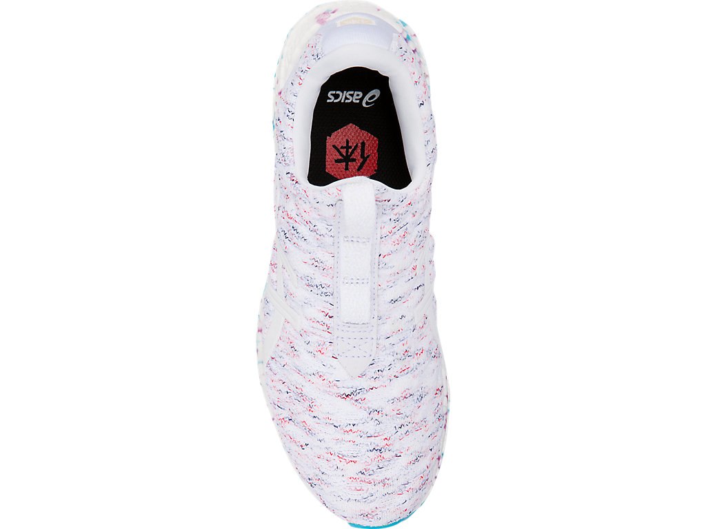 Asics Hypergel-Kenzen Running Shoes For Women White/Light Turquoise/Purple 585WKSTL