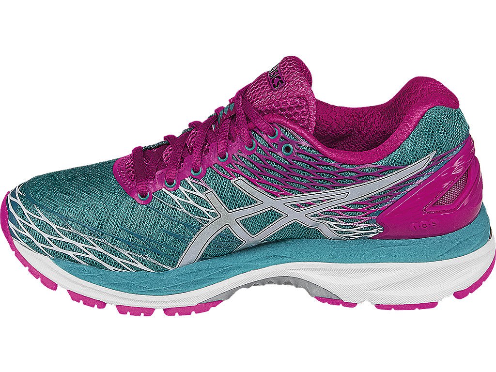 Asics Gel-Nimbus 18 Running Shoes For Women Silver/Pink 590HYYYR
