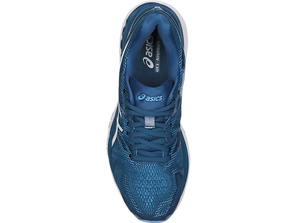 Asics Gel-Nimbus 20 Running Shoes For Women Azure/White 603QMZXM